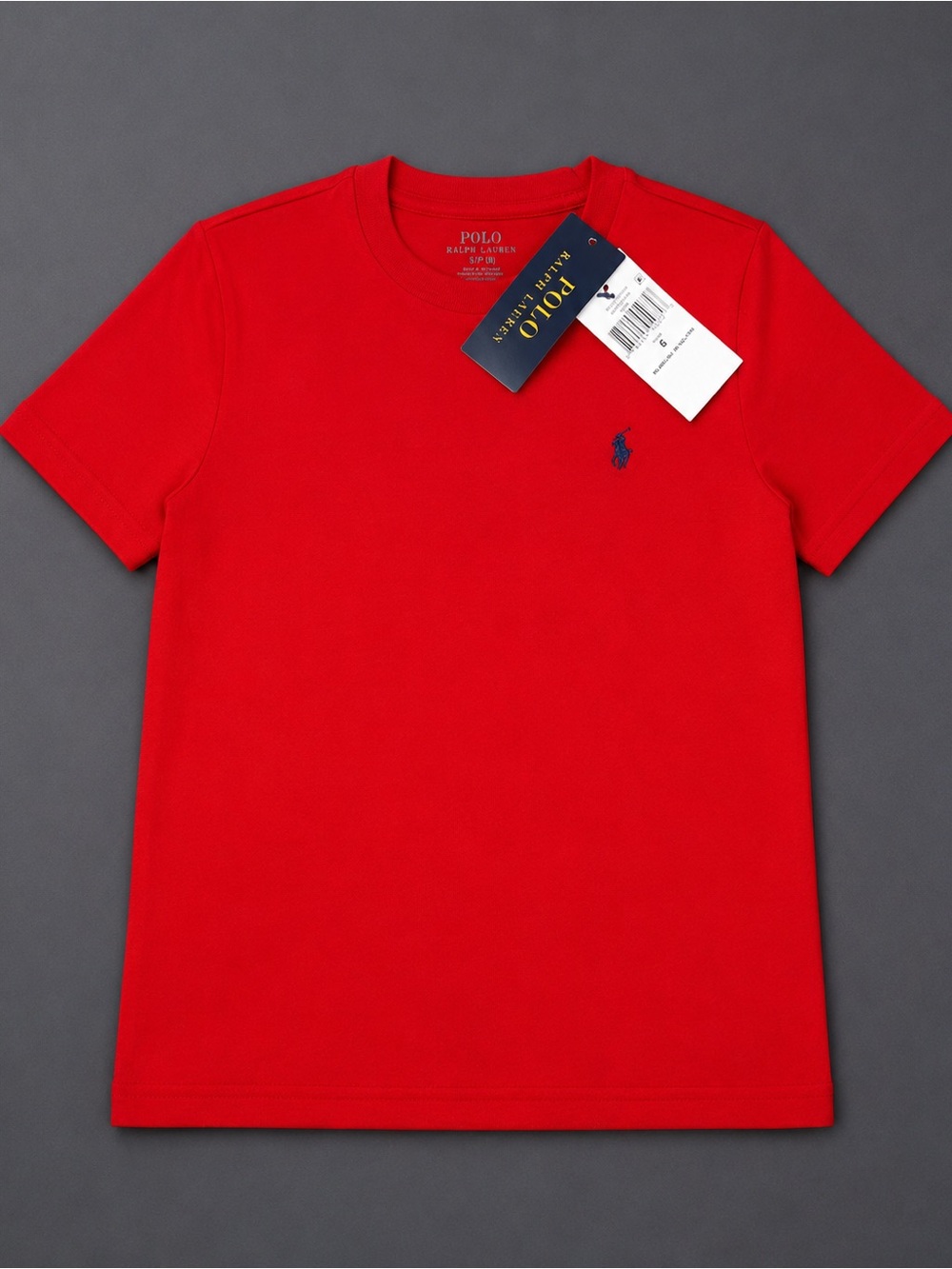 Polo by Ralph Lauren Kids Red Short Sleeve Tee with Navy Pony